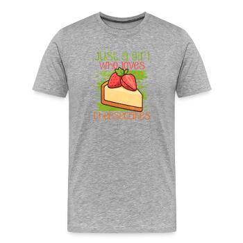 Gâteau - T-shirt bio Premium Homme - gris chiné - Devant - Damien (186cm)