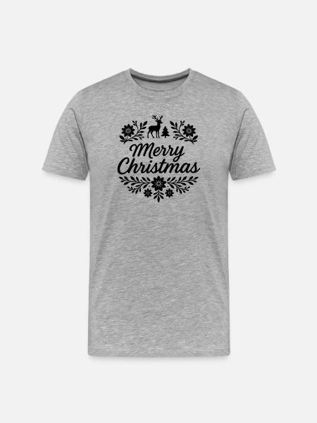 Noël - T-shirt bio Premium Homme - gris chiné