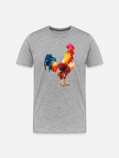 Hahnp2 - Men's Premium Organic T-Shirt - heather grey