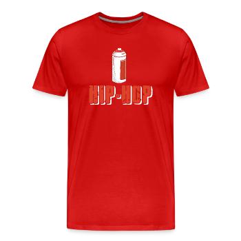 Spray Beat Culture Rythme urbain Déclaration - T-shirt bio Premium Homme - rouge - Devant - Damien (186cm)