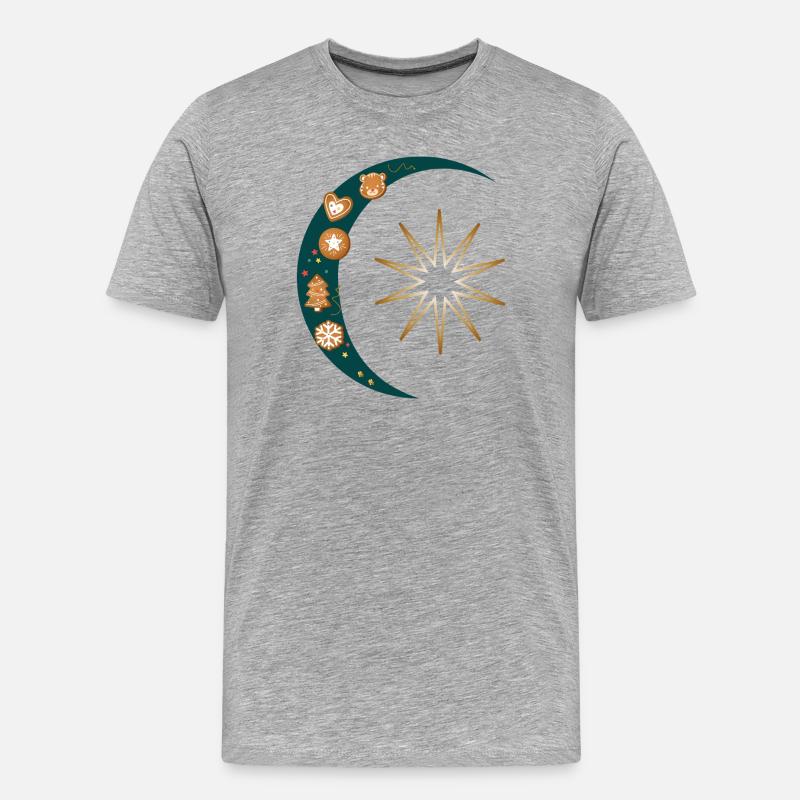Pfefferkuchen - Männer Premium Bio T-Shirt - Grau meliert