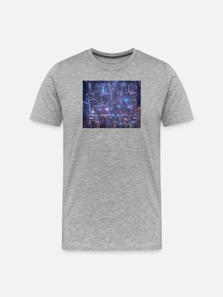 Neon Future Typography - Men's Premium Organic T-Shirt - heather grey