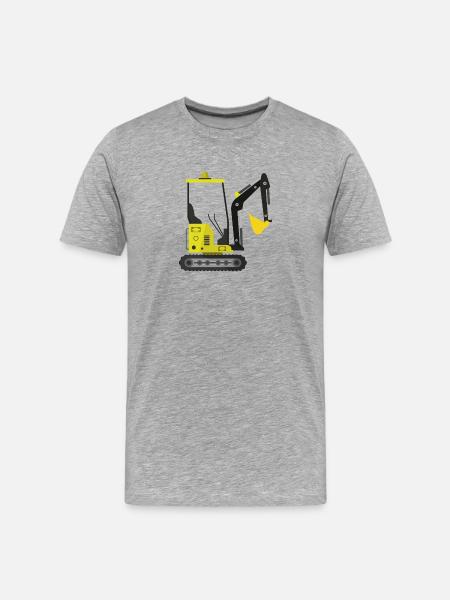 Excavatrice - T-shirt bio Premium Homme - gris chiné
