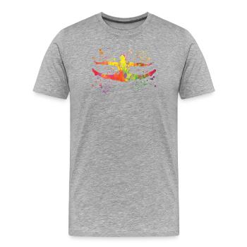Gymnastique au sol Gymnastique artistique - T-shirt bio Premium Homme - gris chiné - Devant - Damien (186cm)