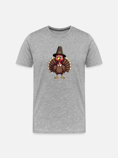 Thanksgiving Funny Thanksgiving Turkey - Men's Premium Organic T-Shirt - heather grey