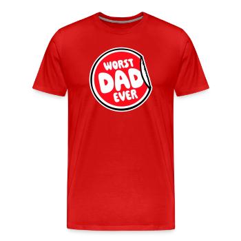 Worst Dad Ever Funny Sarcastic Father's Day Dad - Men's Premium Organic T-Shirt - red - Front - Damien (186cm)