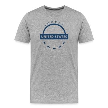 US Soccer Arc Crest - Men's Premium Organic T-Shirt - heather grey - Front - Damien (186cm)