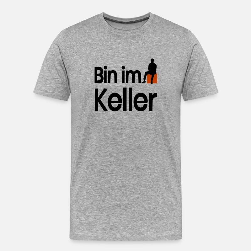 Keller - Männer Premium Bio T-Shirt - Grau meliert