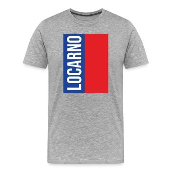 Traditionelles Tessiner Souvenir - Männer Premium Bio T-Shirt - Grau meliert - Vorne - Damien (186cm)