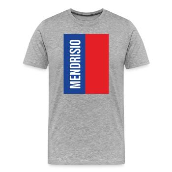 Mendrisio Blue Red Vertical - Men's Premium Organic T-Shirt - heather grey - Front - Damien (186cm)