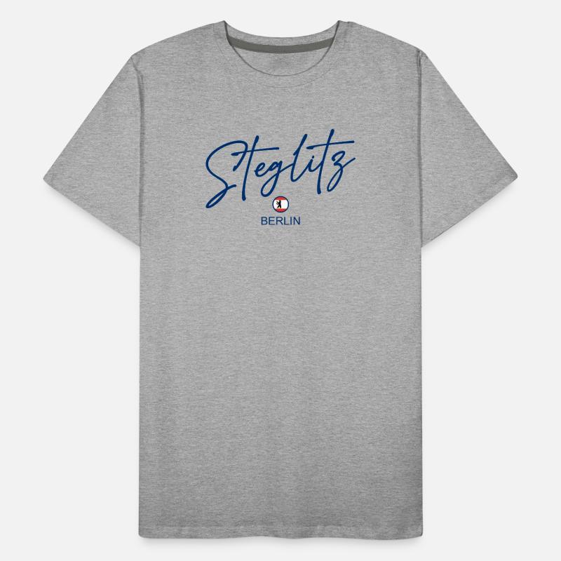 Steglitz - Drapeau de Berlin - Ours de Berlin T-shirt bio Premium Homme