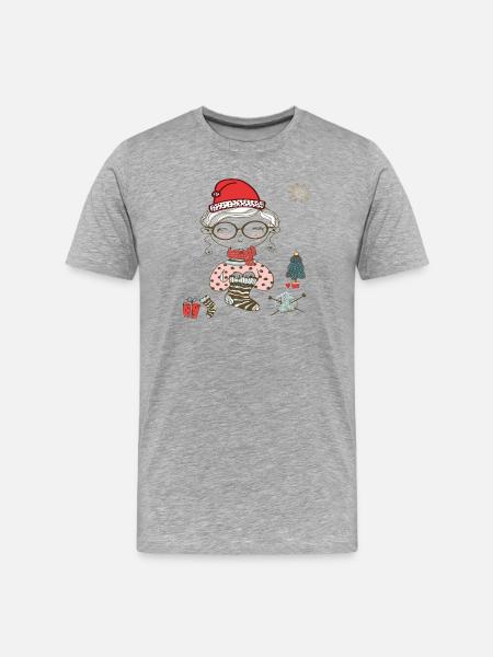 Grandma Knits Socks - Men's Premium Organic T-Shirt - heather grey
