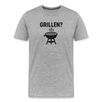 Griller - T-shirt bio Premium Homme - gris chiné - Devant - Damien (186cm)