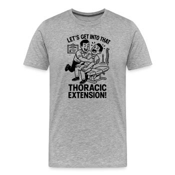 Chiropraticien Kinésithérapeute Witzig - T-shirt bio Premium Homme - gris chiné - Devant - Damien (186cm)