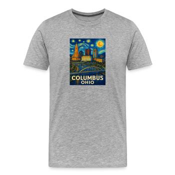 Columbus, Ohio - T-shirt bio Premium Homme - gris chiné - Devant - Damien (186cm)