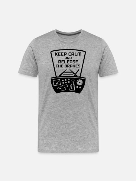 Brakes Release Railway Train Driver - Men's Premium Organic T-Shirt - heather grey