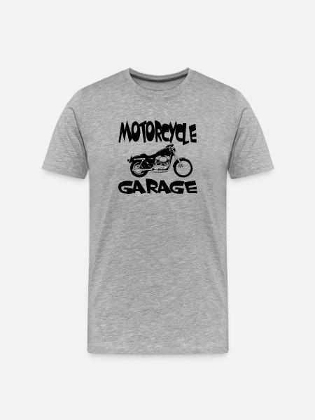 motorcycle - Men's Premium Organic T-Shirt - heather grey