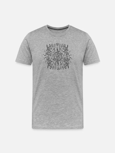 Kaleidoscopic Ornament Pattern - Men's Premium Organic T-Shirt - heather grey