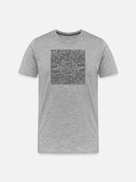 Grey-organic texture - Men's Premium Organic T-Shirt - heather grey