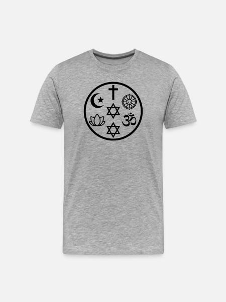 Interreligious Symbol of Peace | Religions - Men's Premium Organic T-Shirt - heather grey