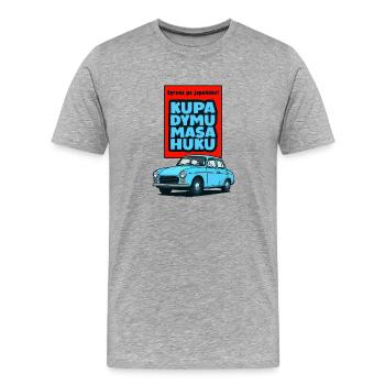 Siren, smoke pile, mass of bang - Men's Premium Organic T-Shirt - heather grey - Front - Damien (186cm)