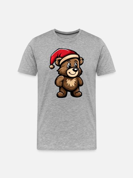 Noël de l’ours - T-shirt bio Premium Homme - gris chiné