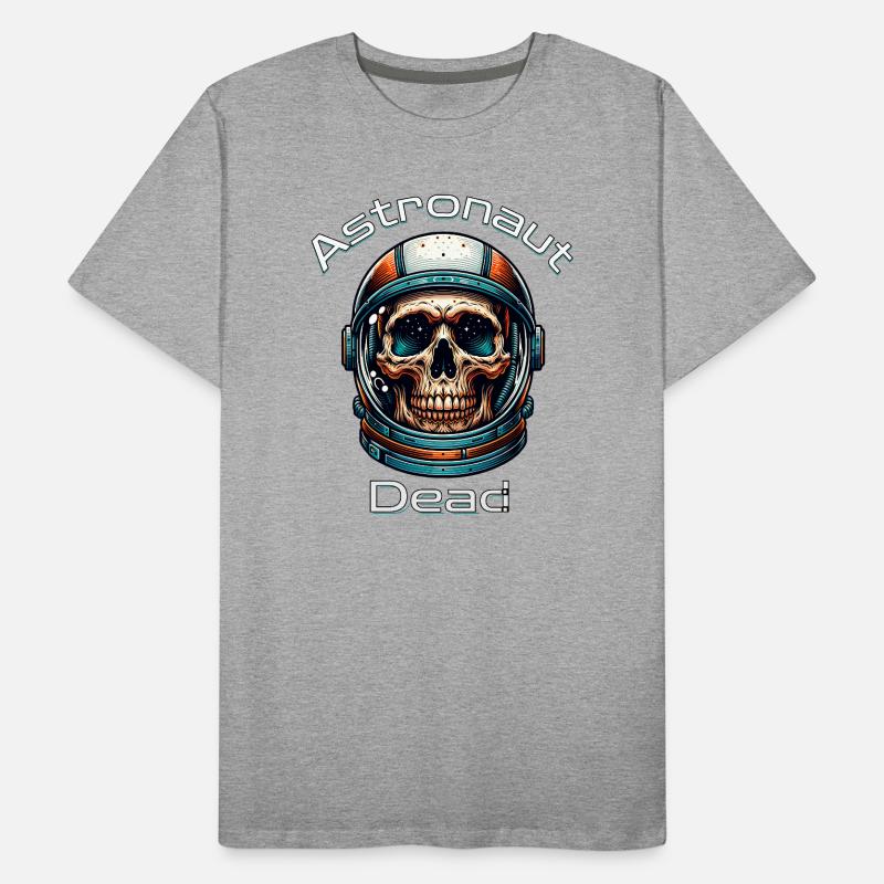 Crâne d’astronaute dans l’espace T-shirt bio Premium Homme