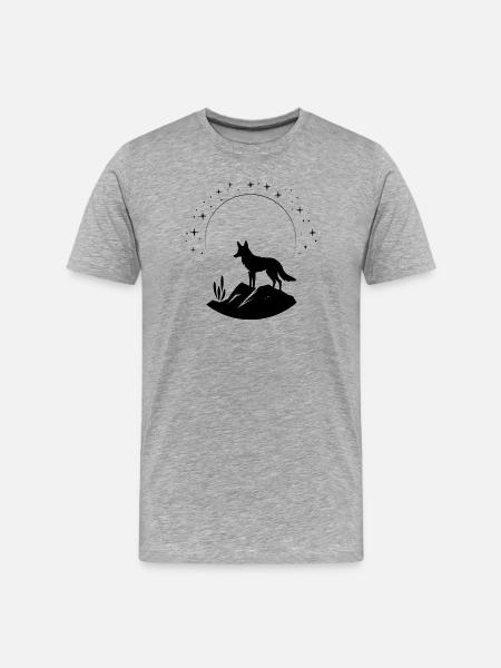 coyote - T-shirt bio Premium Homme - gris chiné