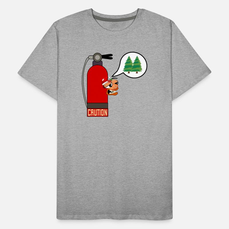 CAUTION CHRISTMAS TREE FIRE Men's Premium Organic T-Shirt