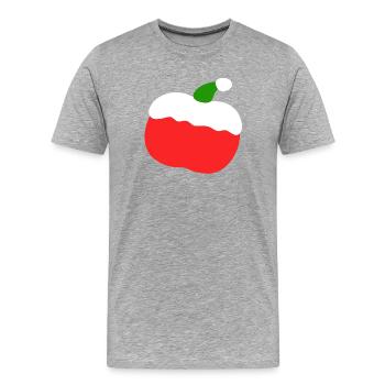 Pomme – Noël - T-shirt bio Premium Homme - gris chiné - Devant - Damien (186cm)