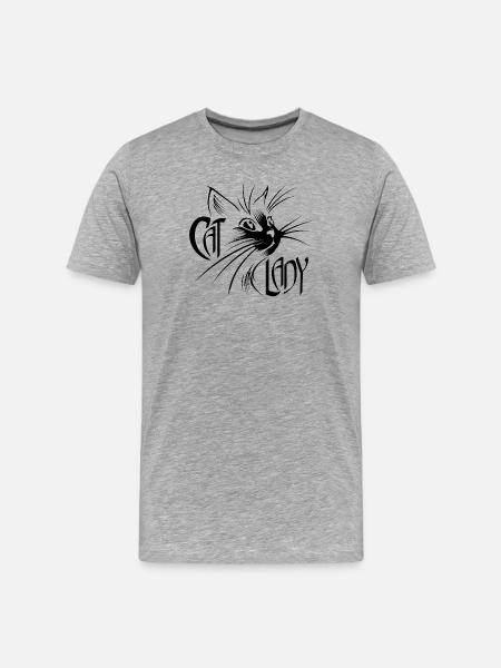 Cat Lady Cat Cats black - Men's Premium Organic T-Shirt - heather grey