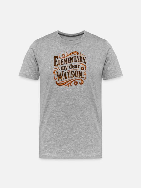 Elementary my dear Watson - Men's Premium Organic T-Shirt - heather grey
