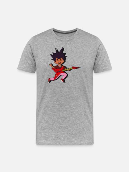 Spiky Rocker Guitar Burst - Men's Premium Organic T-Shirt - heather grey