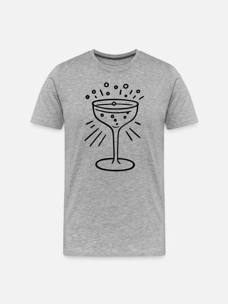 Glass bubbles and radiating lines - Men's Premium Organic T-Shirt - heather grey