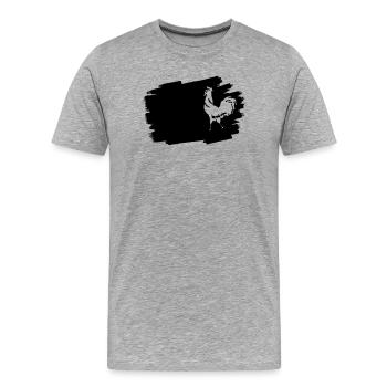 Mitternachts-Glyphen-Emblem - Männer Premium Bio T-Shirt - Grau meliert - Vorne - Damien (186cm)