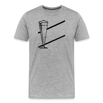 bar glass - Men's Premium Organic T-Shirt - heather grey - Front - Damien (186cm)