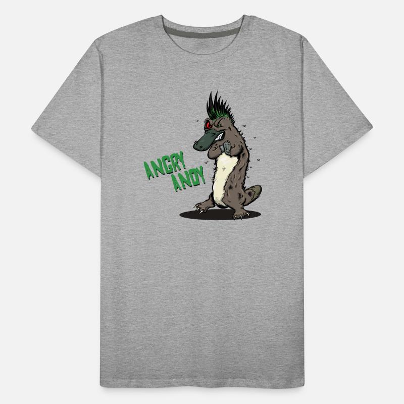 Andy en colère - Ornithorynque T-shirt bio Premium Homme