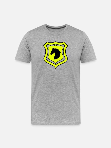 Chevaux - T-shirt bio Premium Homme - gris chiné