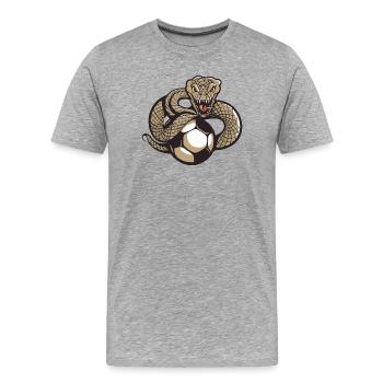 Cobra Football - Men's Premium Organic T-Shirt - heather grey - Front - Damien (186cm)