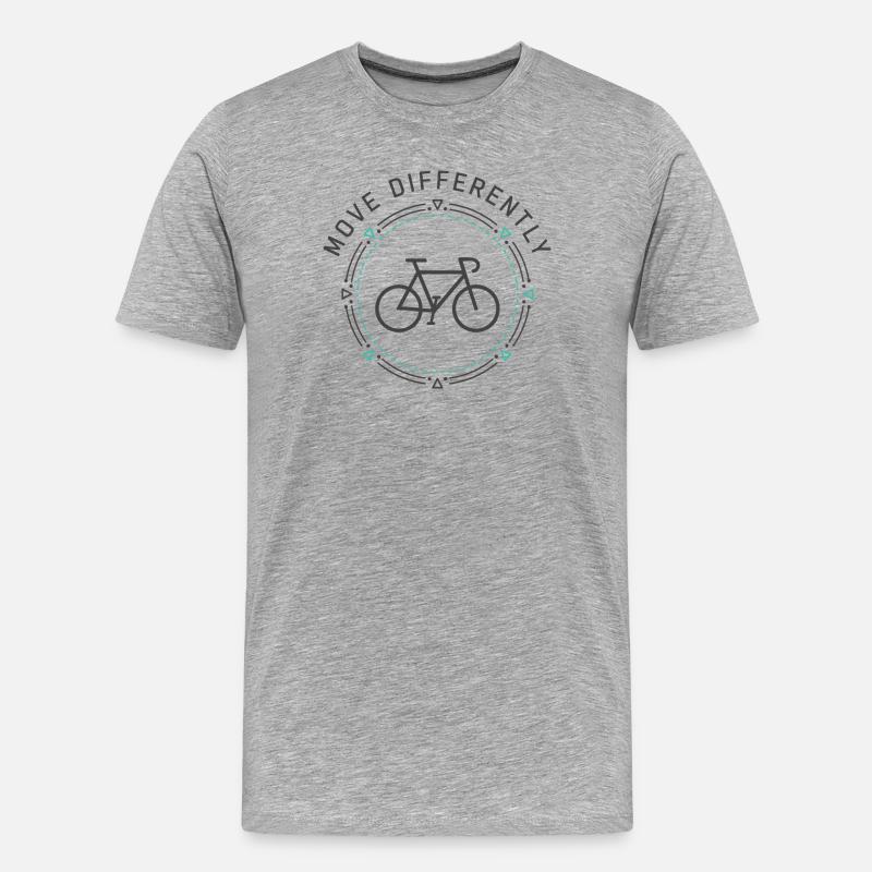 Move Differently - Männer Premium Bio T-Shirt - Grau meliert