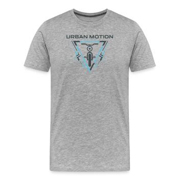 Urban Motion - Men's Premium Organic T-Shirt - heather grey - Front - Damien (186cm)