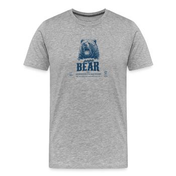 Bären Papa - Männer Premium Bio T-Shirt - Grau meliert - Vorne - Damien (186cm)