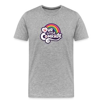 Unser kleiner Genosse - Lustiges Sozialismus-Design - Männer Premium Bio T-Shirt - Grau meliert - Vorne - Damien (186cm)