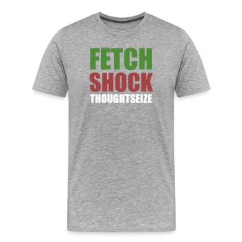 Fetch Shock Thoughtseize - Magic Shirt - Men's Premium Organic T-Shirt - heather grey - Front - Damien (186cm)