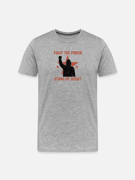 Fight the Power - Men's Premium Organic T-Shirt - heather grey