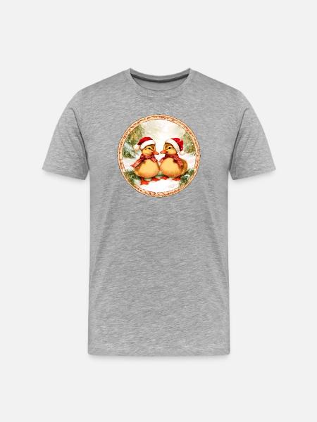 Duckling Christmas - Men's Premium Organic T-Shirt - heather grey