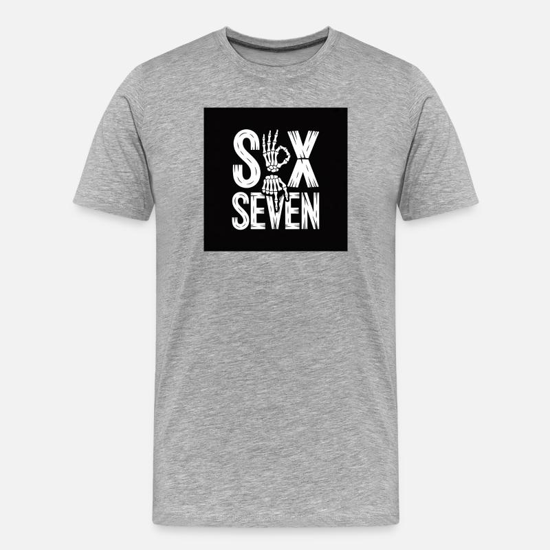 Sox Seven Skelett Hand - Männer Premium Bio T-Shirt - Grau meliert