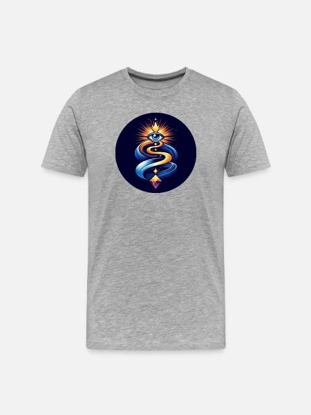 All-seeing eye - Men's Premium Organic T-Shirt - heather grey
