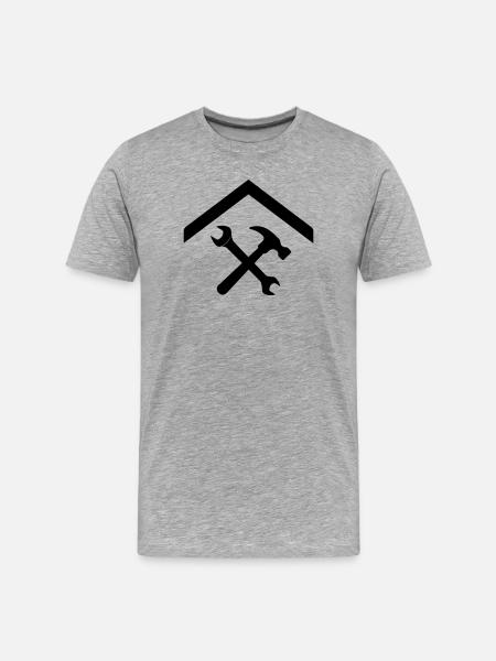 Janitor Craftsman – Hammer Wrench - Men's Premium Organic T-Shirt - heather grey