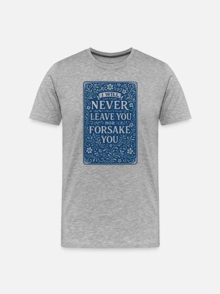 Je ne t’abandonnerai jamais et ne t’abandonnerai jamais - T-shirt bio Premium Homme - gris chiné